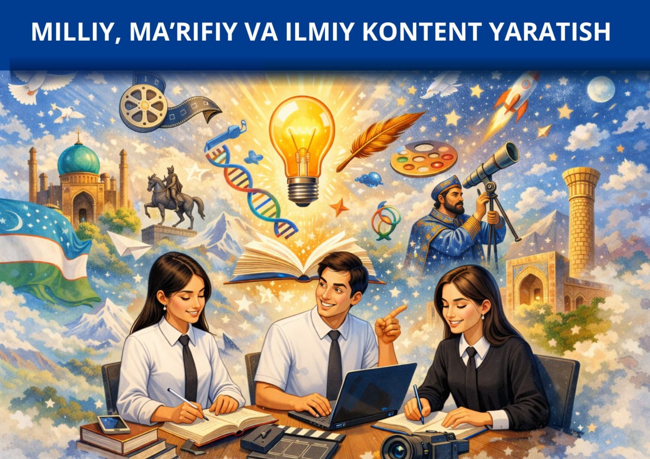 Milliy, ma'rifiy va ilmiy kontent yaratamiz!