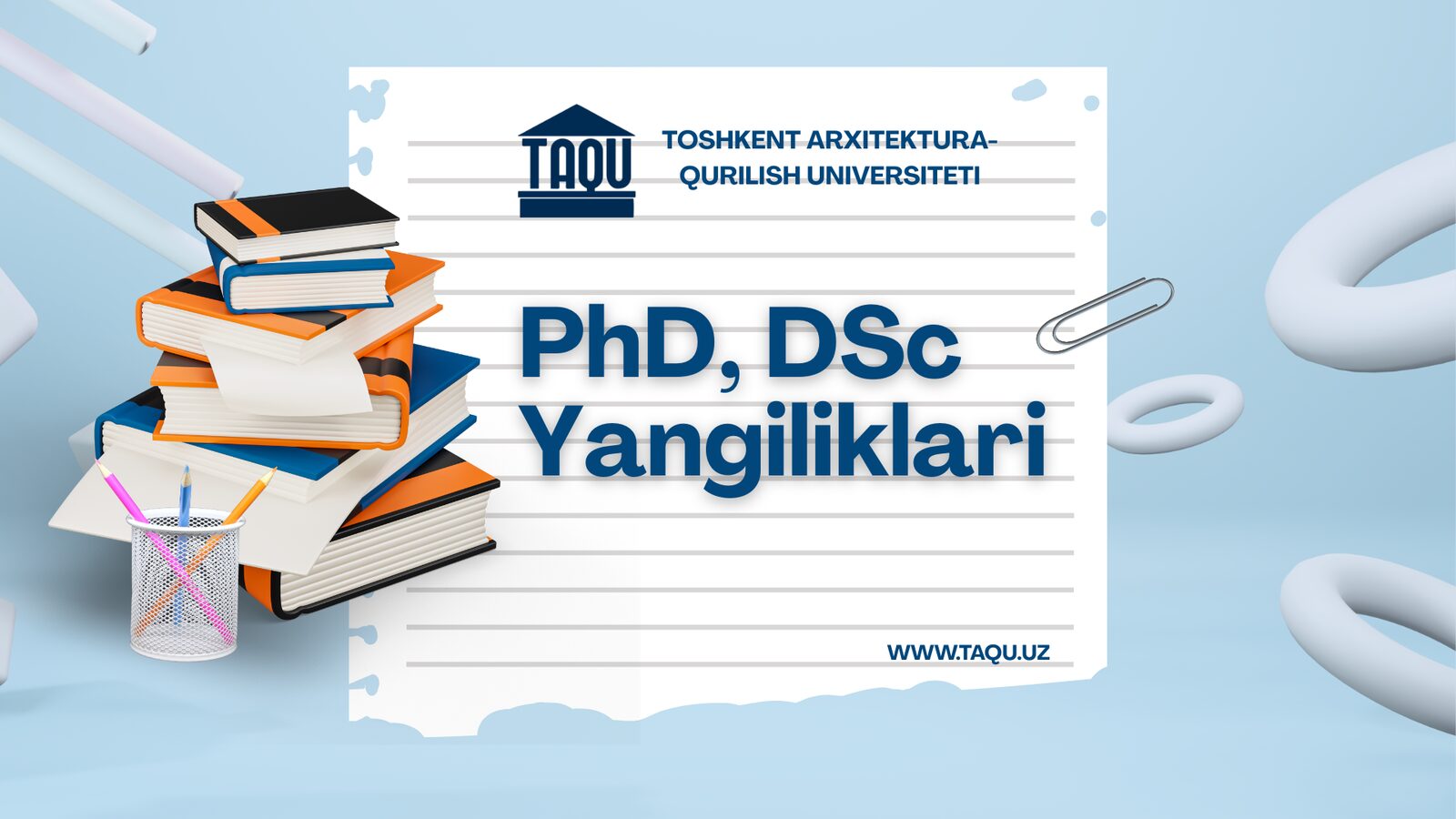 Komiljonov Muhammadsolih Sobirjon o‘g‘liningning (PhD) dissertatsiyasi muhokamasiga taklif etamiz