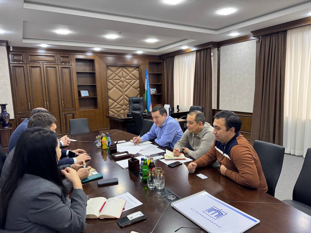 Toshkent arxitektura-qurilish universiteti rahbariyati "TASHGIPROGOR" AJ bilan hamkorlik masalalarini muhokama qilish maqsadida uchrashuv bo'lib o'tdi.