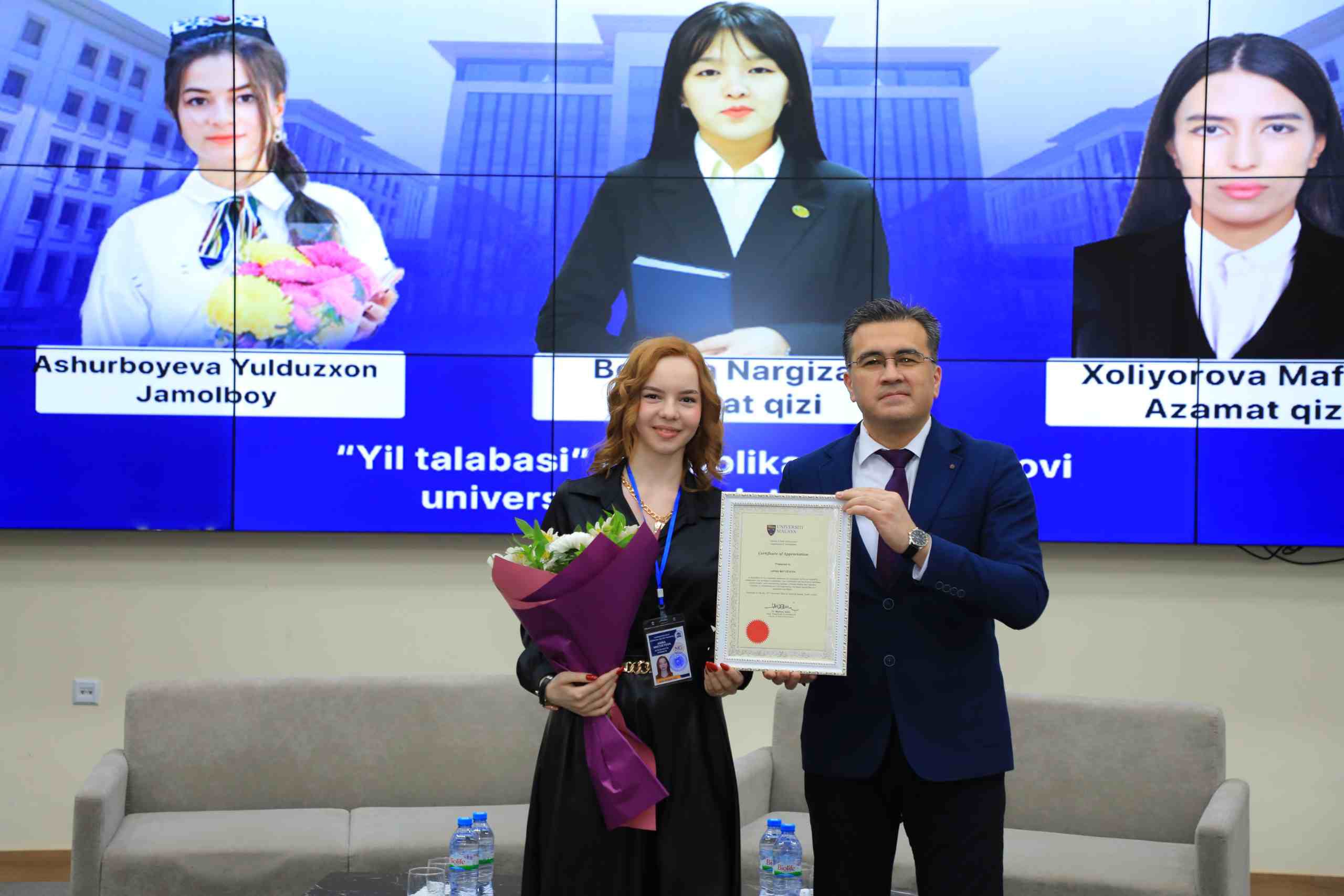 Toshkent arxitektura-qurilish universiteti talabalari Dunyo QS reytingi bo'yicha 60-o'rinda turuvchi Malayziyaning Malaya Universiteti tomonidan sertifikat bilan taqdirlandi