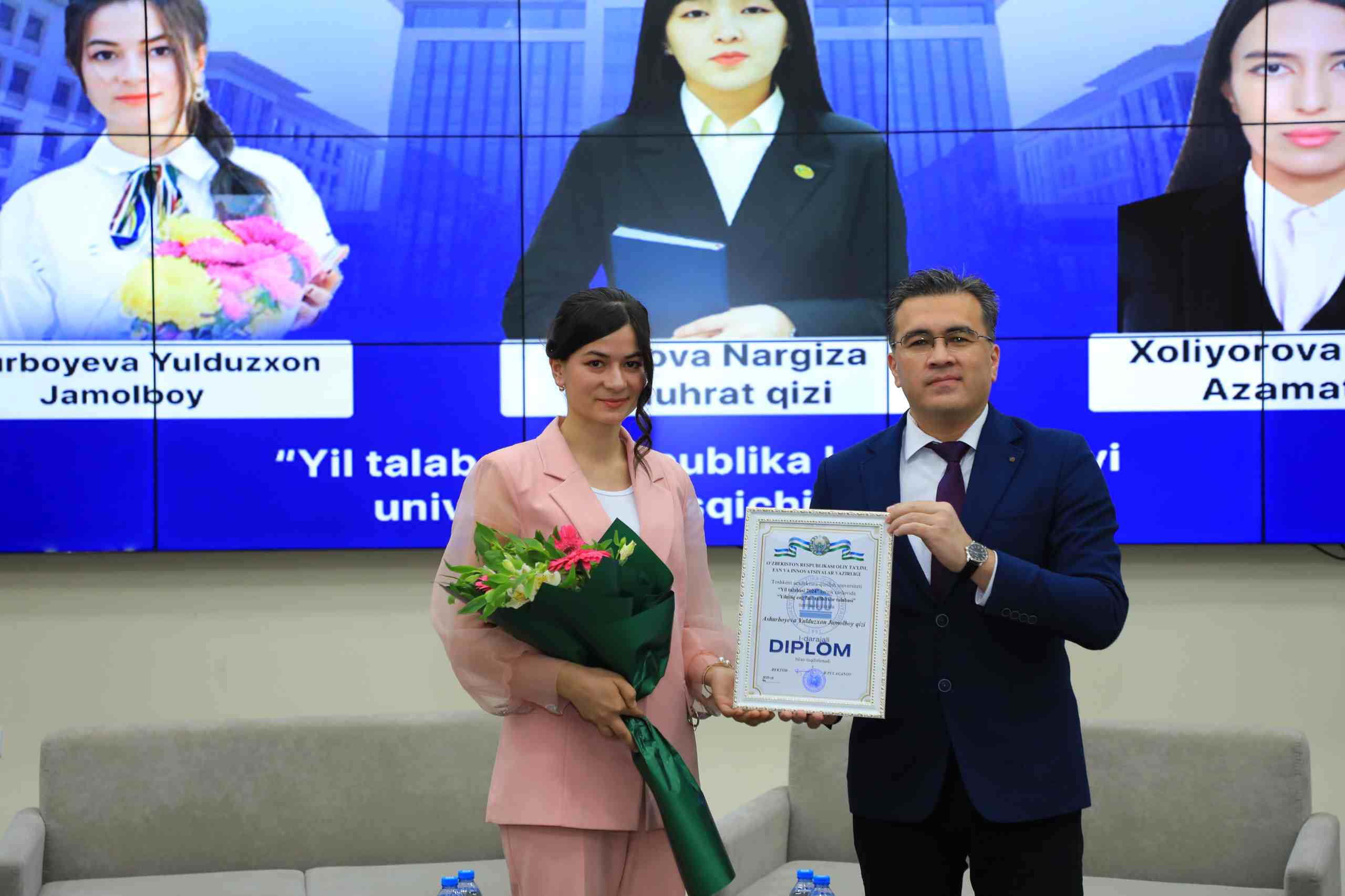 Yil talabasi respublika ko'rik-tanlovi g'oliblari taqdirlandi