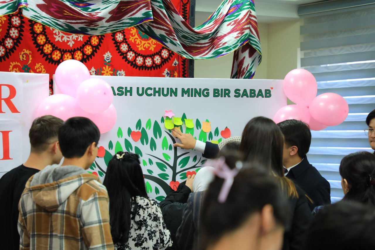Toshkent arxitektura-qurilish universiteti M.Obidova hamda fakultet tyutorlari hamkorlikda talabalar oʻrtasida "Baxt formulasi" va "Yashash uchun ming bir sabab" psixologik trening aksiyasi boʻlib oʻtdi