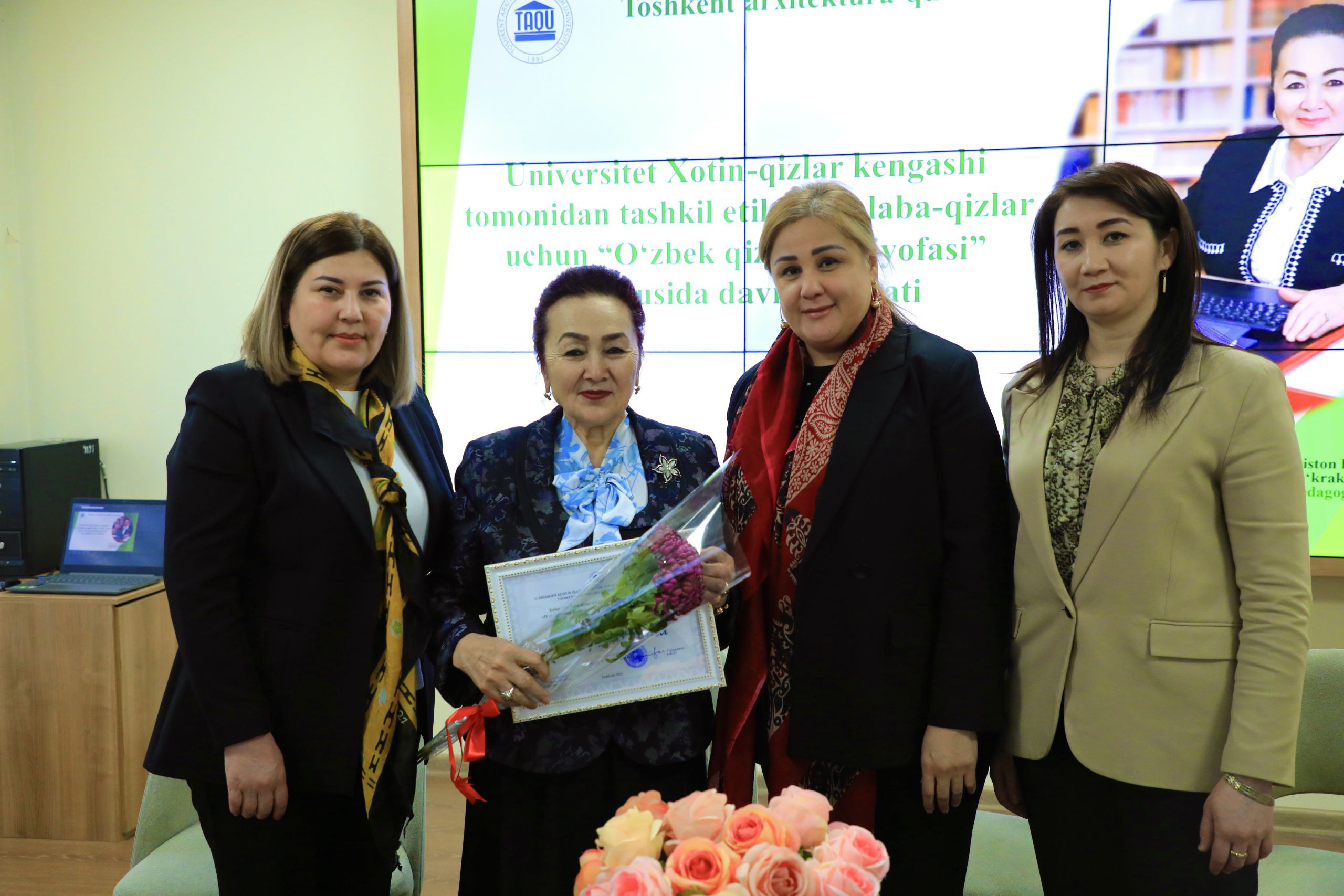 Toshkent arxitektura-qurilish universiteti Xotin-qizlar kengashi tomonidan “O‘zbek qizining qiyofasi” mavzusida davra suhbati tashkil etildi