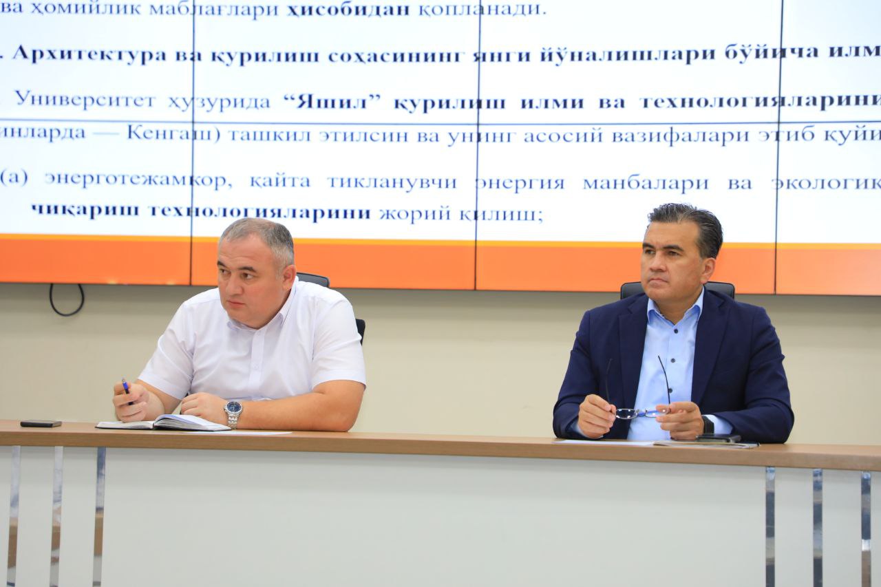 2025-yil 1-iyul kuni O‘zbekiston Respublikasi Prezidenti tomonidan qabul qilingan PQ–209-sonli qaror ijrosini ta’minlash maqsadida universitetda professor-o‘qituvchilar va bo‘lim boshliqlari ishtirokida yig‘ilish o‘tkazildi