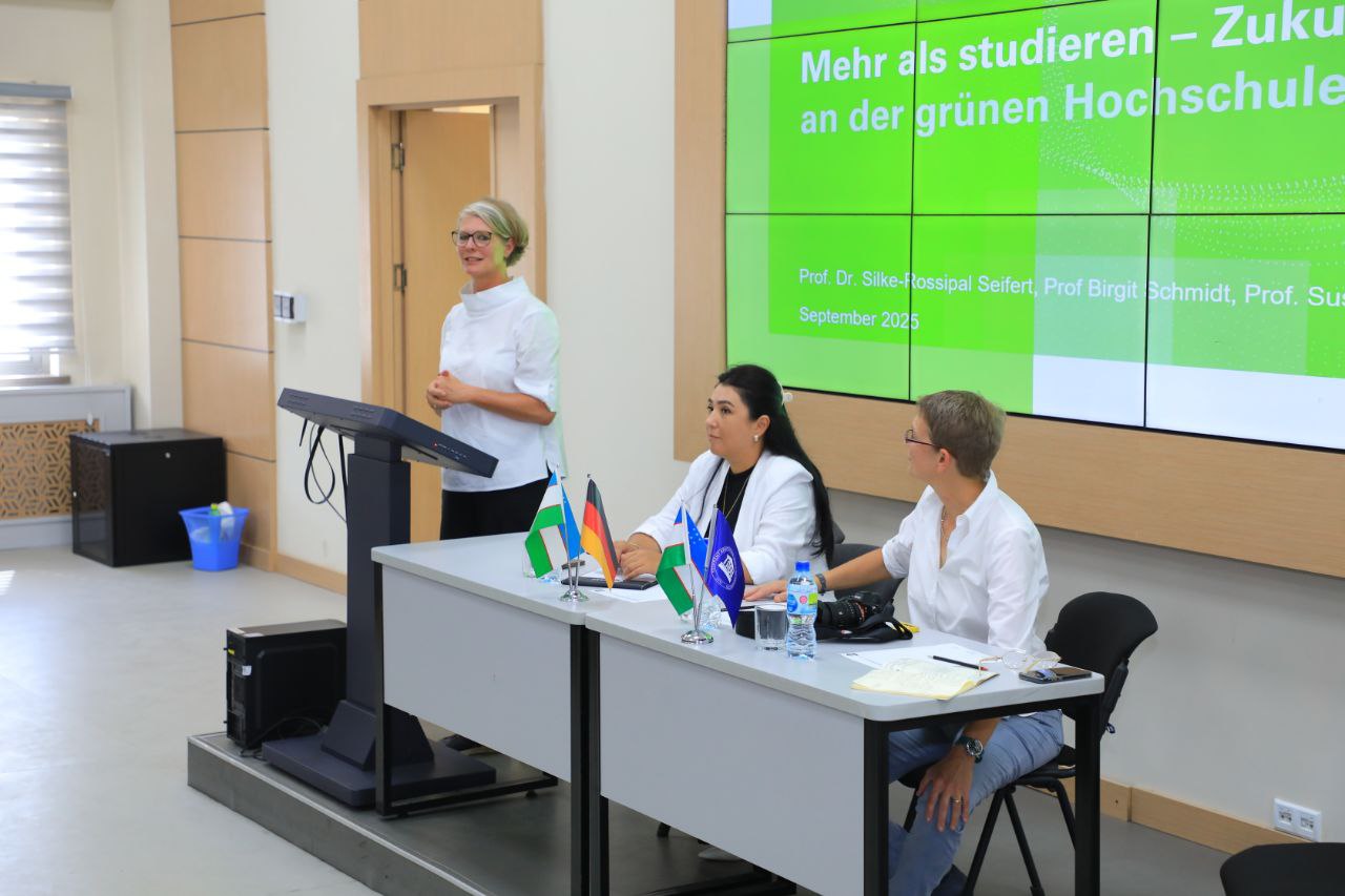 Toshkent arxitektura-qurilish universitetida Germaniya vakillari ishtirokida seminar mashg‘ulotlari bo‘lib o‘tdi